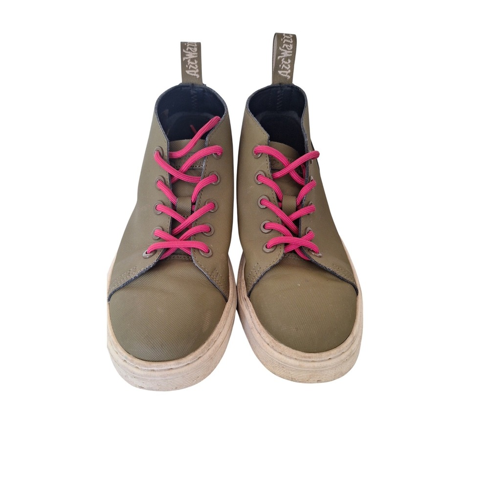 Dr Martens Baynes Olive Green Pink Lace Chukka Sneaker Boots Womens‎ 7 Mens 6